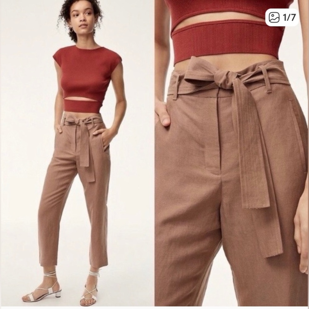 Wilfred Aritzia Jallade Linen Blend Pants NWT